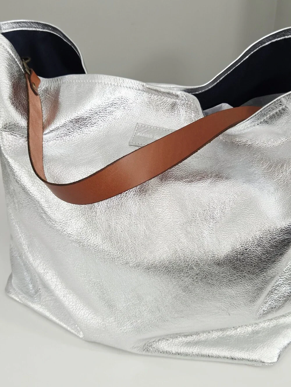 EXCELLENT PARKER THATCH XL JANE BAG - LEATHER SILVER - Picture 6 of 8